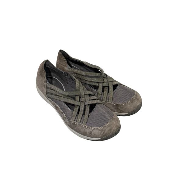 Dansko Hilde Slip On Shoes Gray Shimmery Suede Leather Women's size 39 US 8.5 - Picture 8 of 11